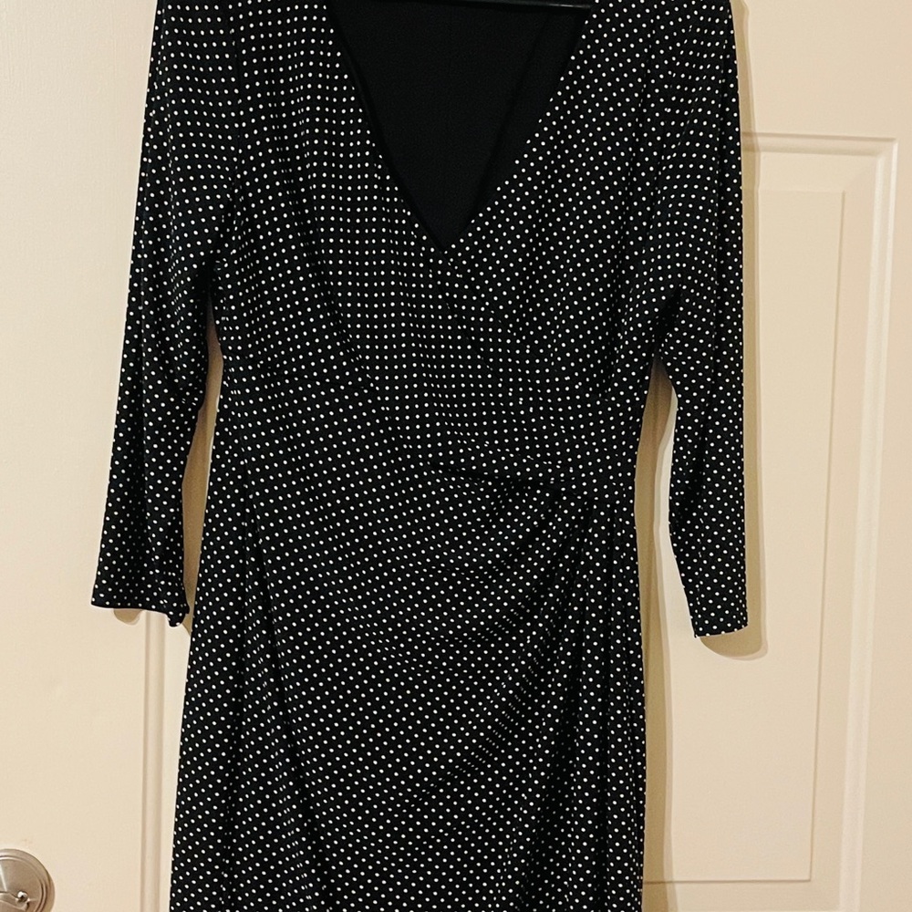 Ralph Lauren Black and White Long Sleeve Dress